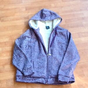 Hoodied jacket fleece lined women's size large starting point